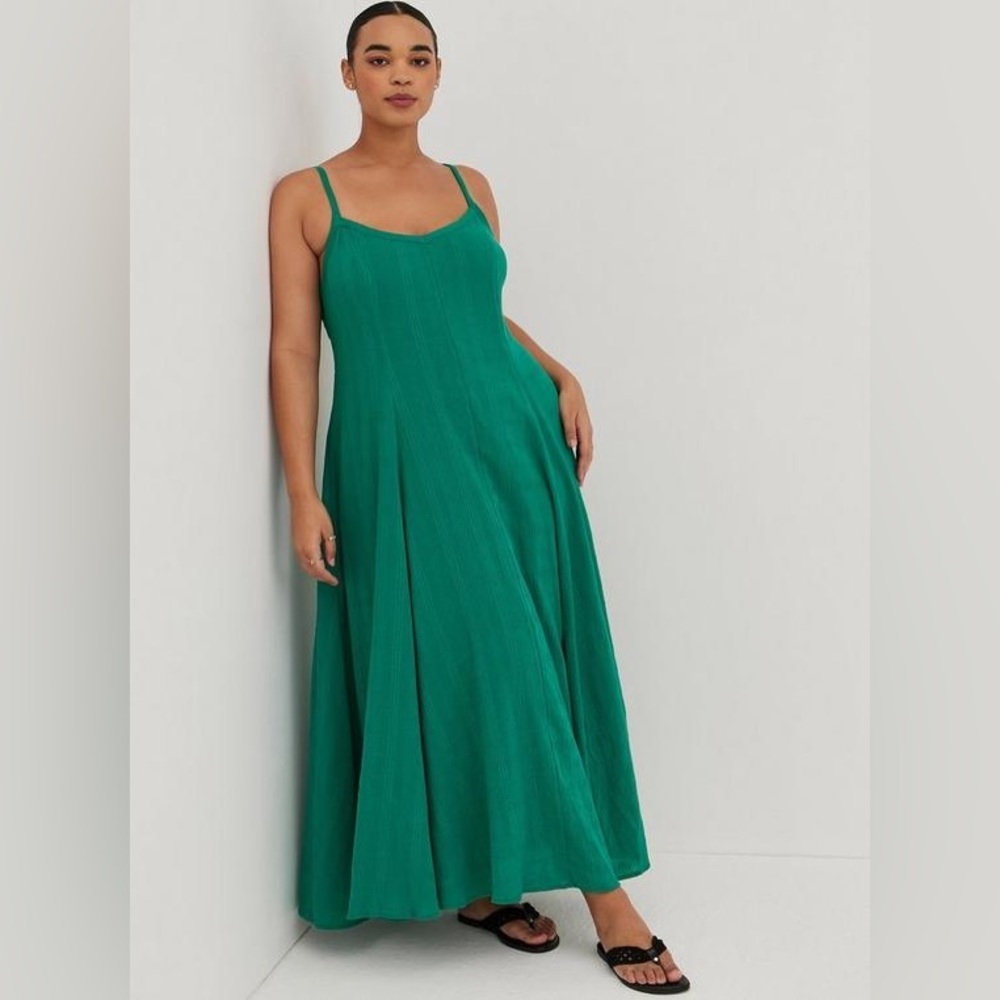 Torrid Maxi Cotton Textured Trapeze Dress